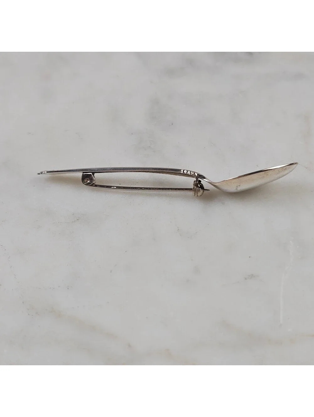 Oneida Damask Rose Sterling Silver Spoon Brooch Pin Vintage 2.5